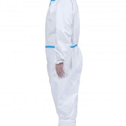 Disposable Hooded Protective Coverall Isolation..