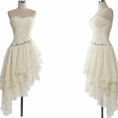 Mismatched Prom Dress,Ivory Prom Dress,Chiffon Prom Dress,Cheap Prom Dress,Party Dresses,Popular Dress HG238