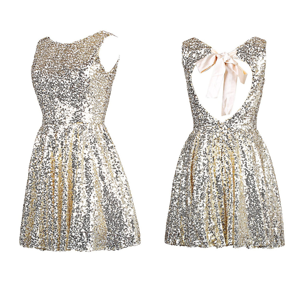 Sequin Bridesmaid Dresses, Gold Bridesmaid Dresses,short Bridesmaid Dresses,2015 Bridesmaid Dress,bridesmaid Gowns